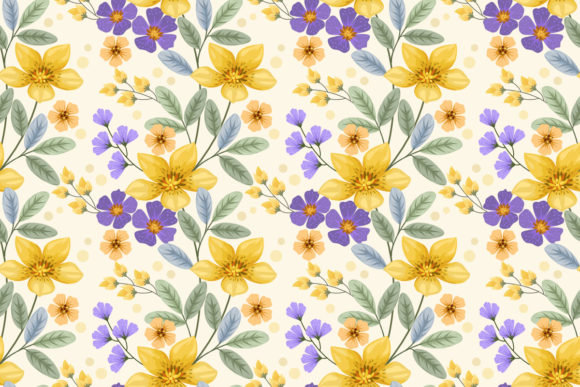 Download Colorful Flower Design Seamless Pattern. - Colorful Collection