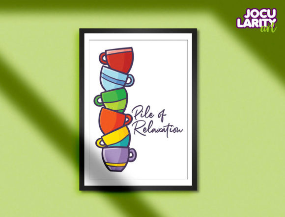 Download Cute Kawai "Pile of Relaxation" Wall Art - Premium Resources