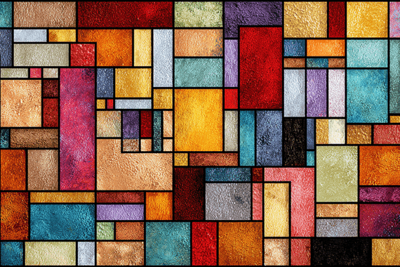 Download Colorful Stained Glass Mosaic Art - Colorful Collection