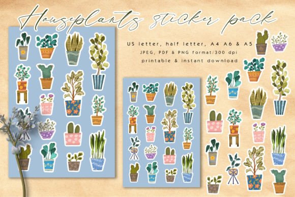 Download Houseplants Sticker Pack - Plant Collection