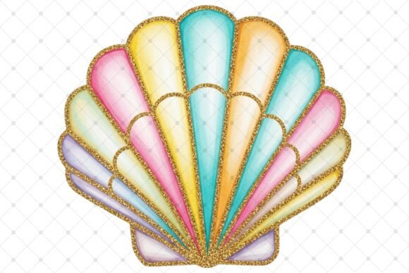 Download Colorful Shell Emblem with Gradient - Colorful Collection